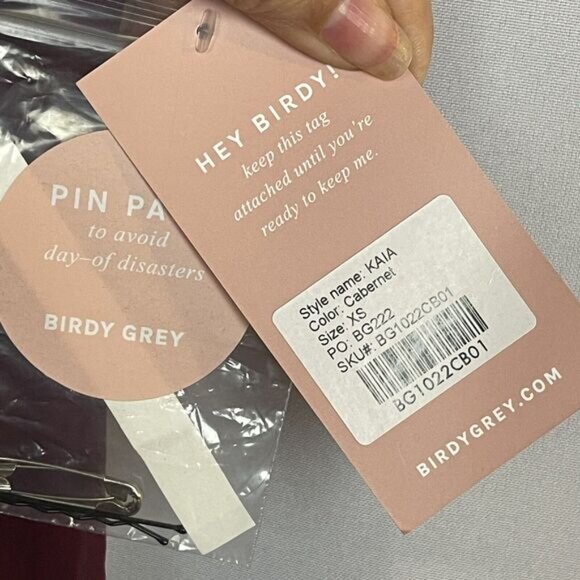 Birdy Grey Kaia Carbernet Bridesmaid Dress Size XS NWT - Picture 10 of 12